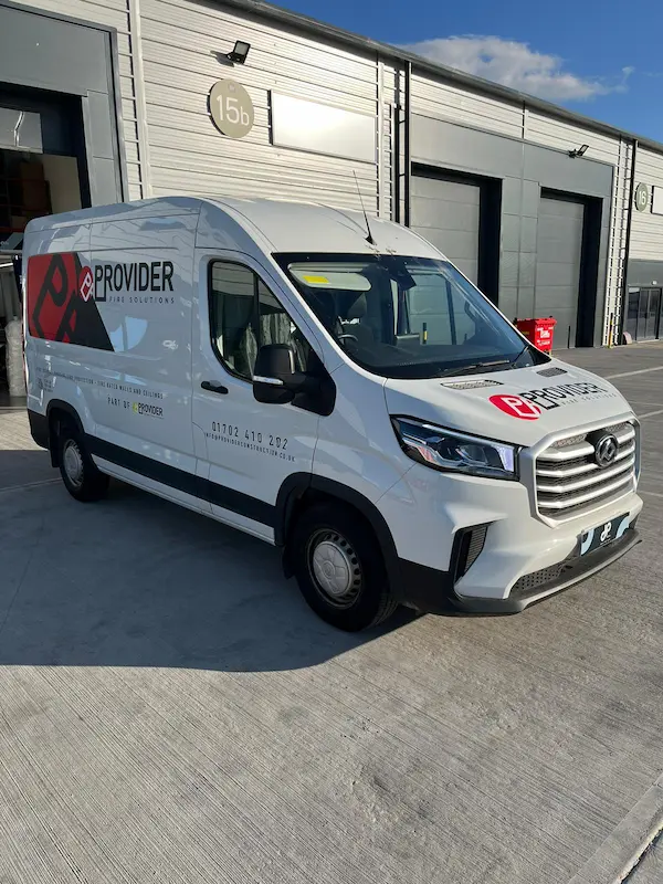 Vehicle graphic installed on Van