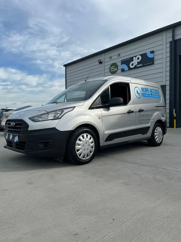 Vehicle graphic installed on Van for Rope Access Cleaning and Maintenance ltd
